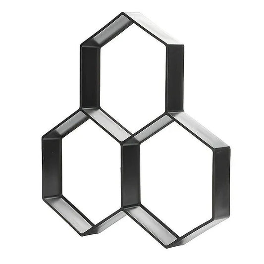 Molde de cemento hexagonal