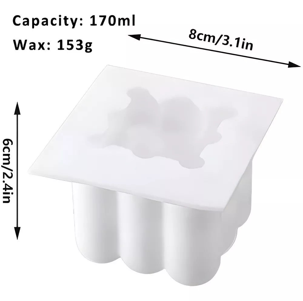 Molde De Silicona Para Vela Molde Resina Molde Burbuja