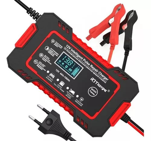 Cargador De Batería Arrancador 12v 6a Lcd Inteligente